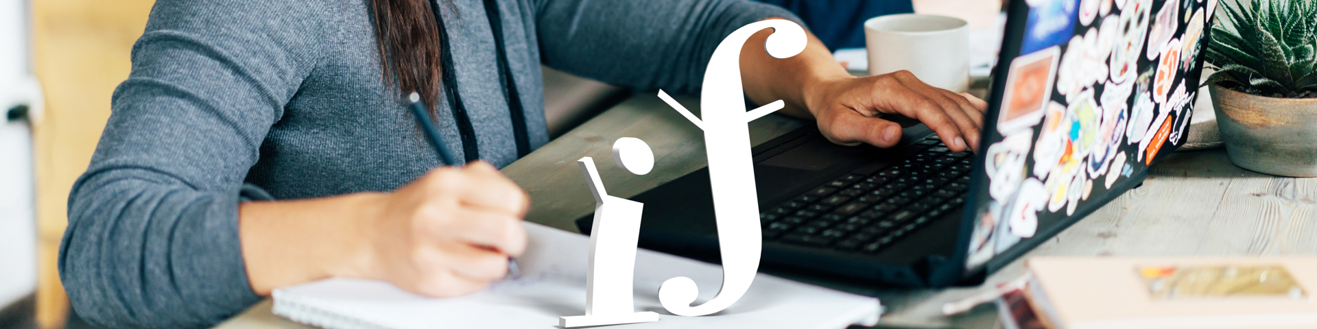 Woman on laptop doing research on personal loan eligibility. 