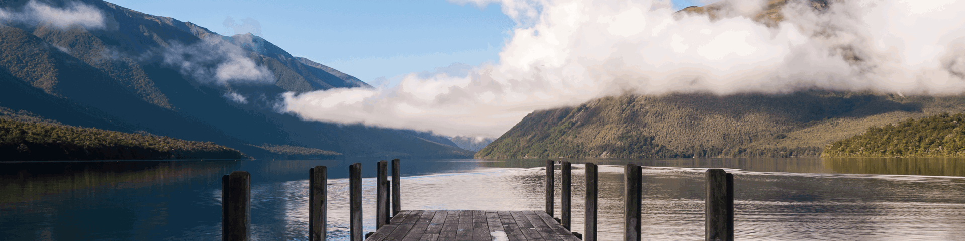 Warf at Lake Rotoiti in Tasman, New Zealand. Loans in Nelson